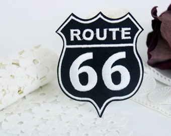 Route 66 patch, iron on patch/embroidered patch/funny patch/applique/sew on patch