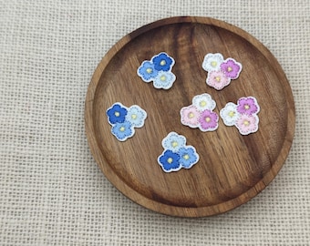 Forget Me Not Mini Flower Patch – Tiny Floral Embroidered Applique