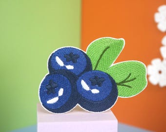 blueberry patch, fruit patch, iron on patch/embroidered patch/funny patch/applique/sew on patch