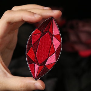 gorgeous ruby patch, Gem patch, iron on patch/embroidered patch/funny patch/applique/sew on patch