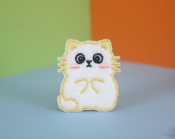 Furry Kitty Patch, gesticktes Eisen auf Applikation