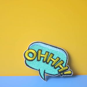 OHHH! Comic Speech Bubble Patch - Iron On Embroidered Applique