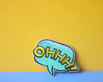 OHHH! Comic Sprechblase Aufnäher - Aufbügler zum Aufbügeln