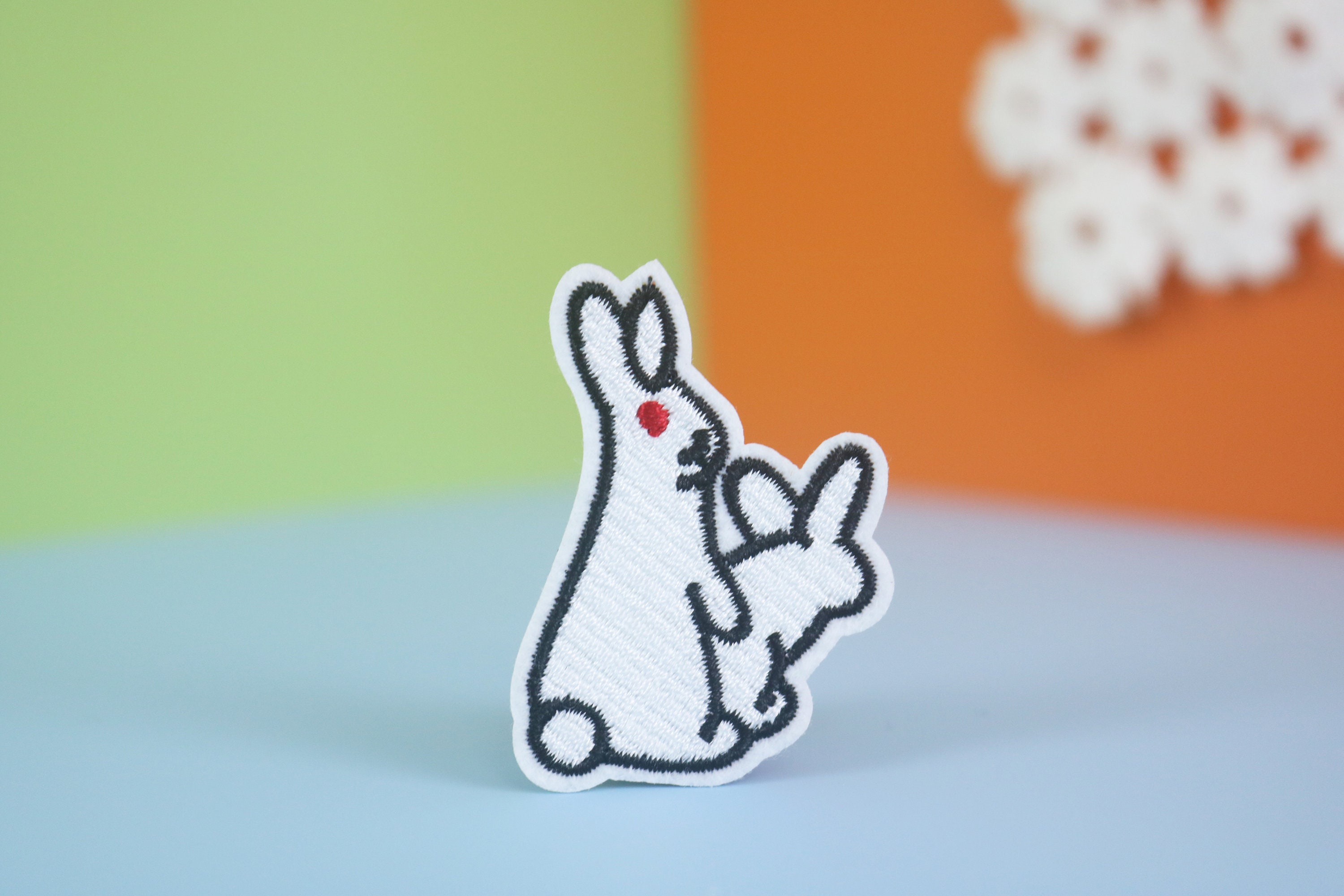 Parche Con Apliques De Conejito, Cola De Algodón Para Bebé