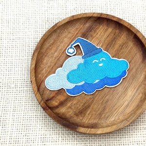 Goodnight Cloud Patch: Embroidered Iron-On Applique