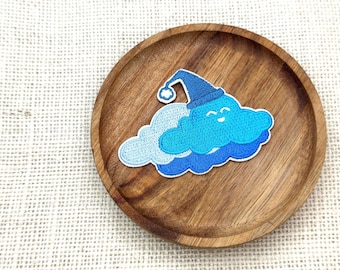Goodnight Cloud Patch: Embroidered Iron-On Applique