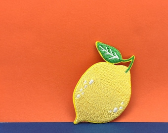 gorgeous lemon patch, fruit patch, iron on patch/embroidered patch/funny patch/applique/sew on patch
