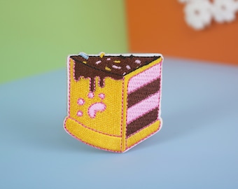 Chocolate Cake Embroidered Patch - Funny Iron On Applique
