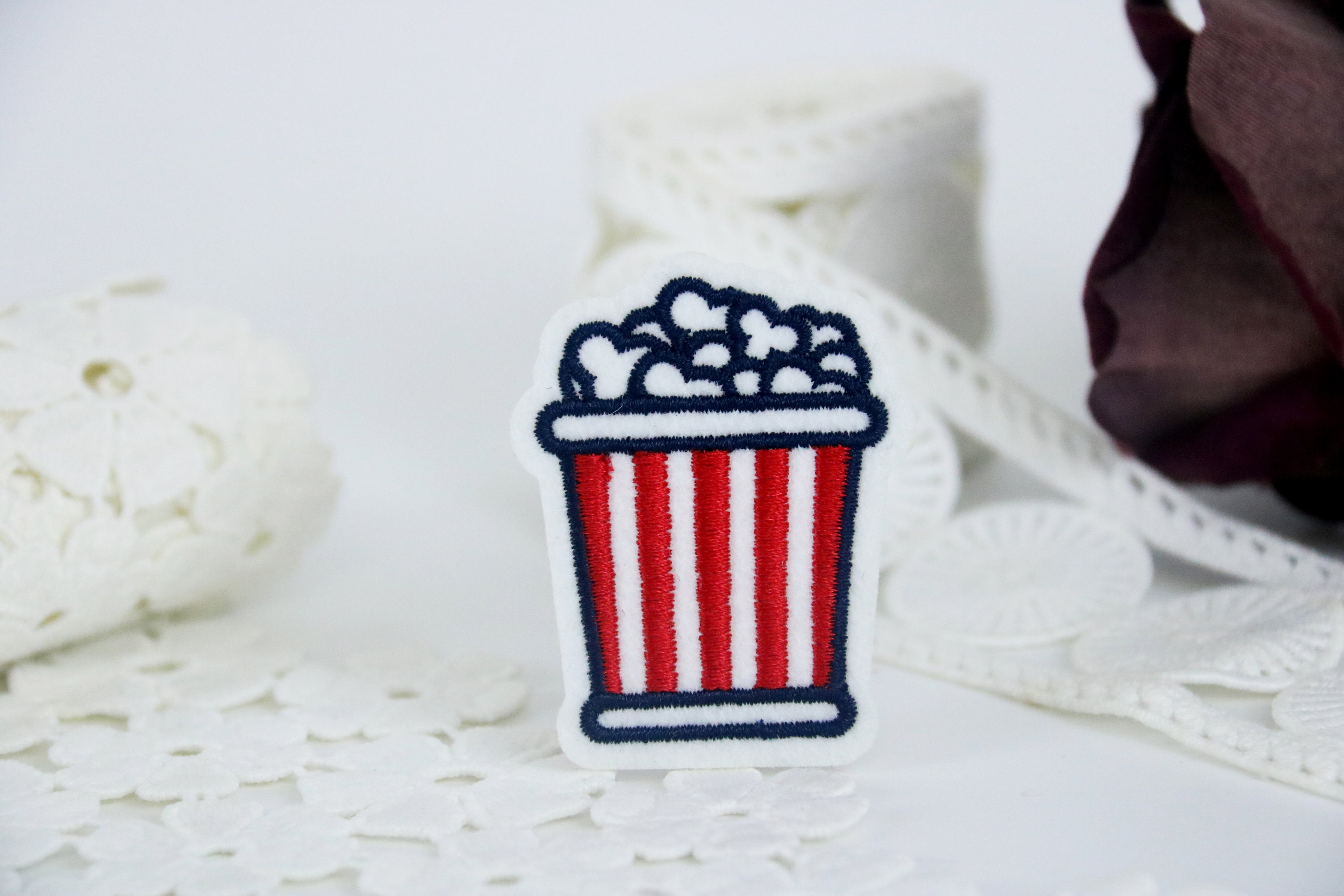 Ecusson Pop-Corn Thermocollant Patch Brodé