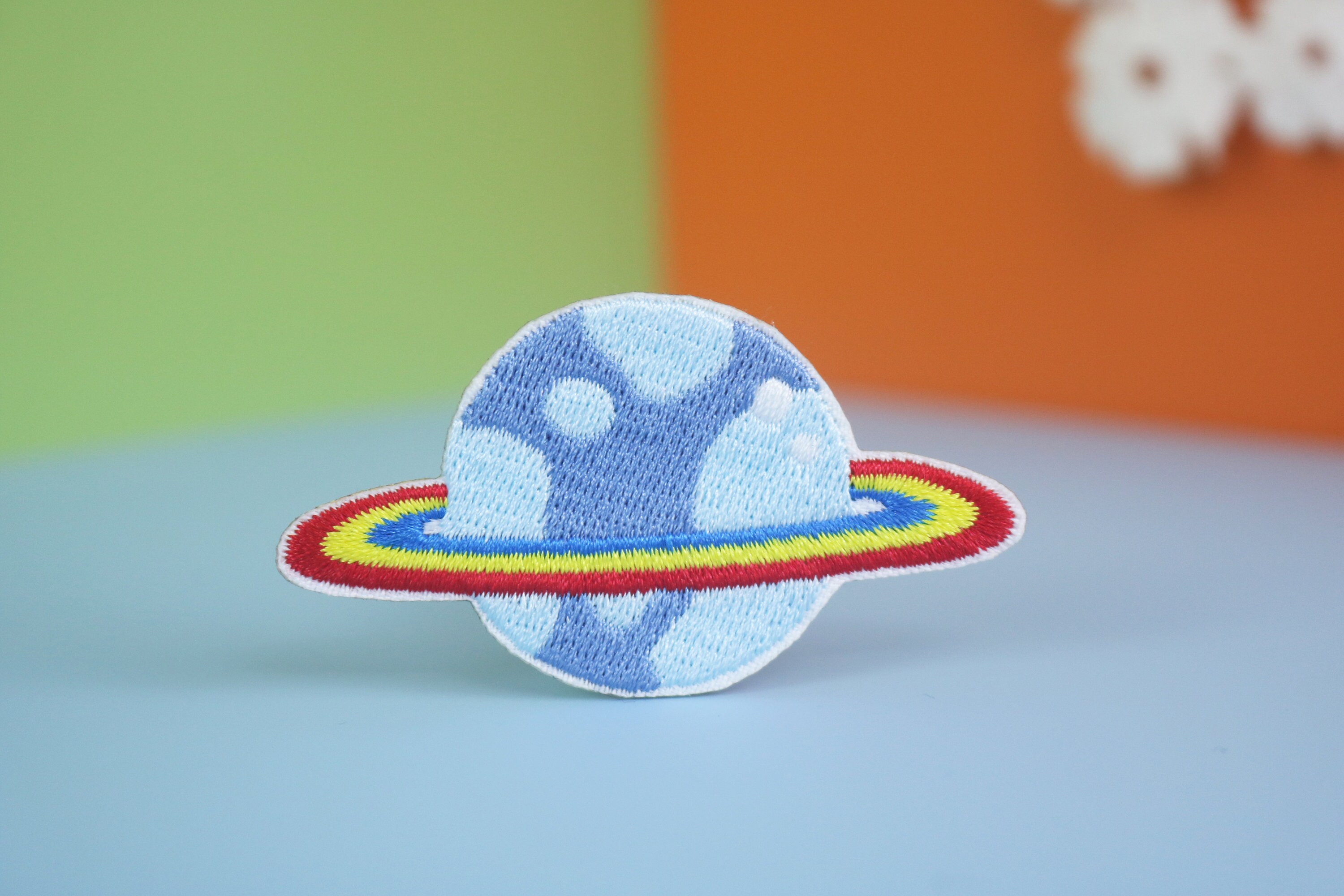 planet patch, rainbow belt patch, iron on patch/embroidered patch/funny patch/applique/sew on patch