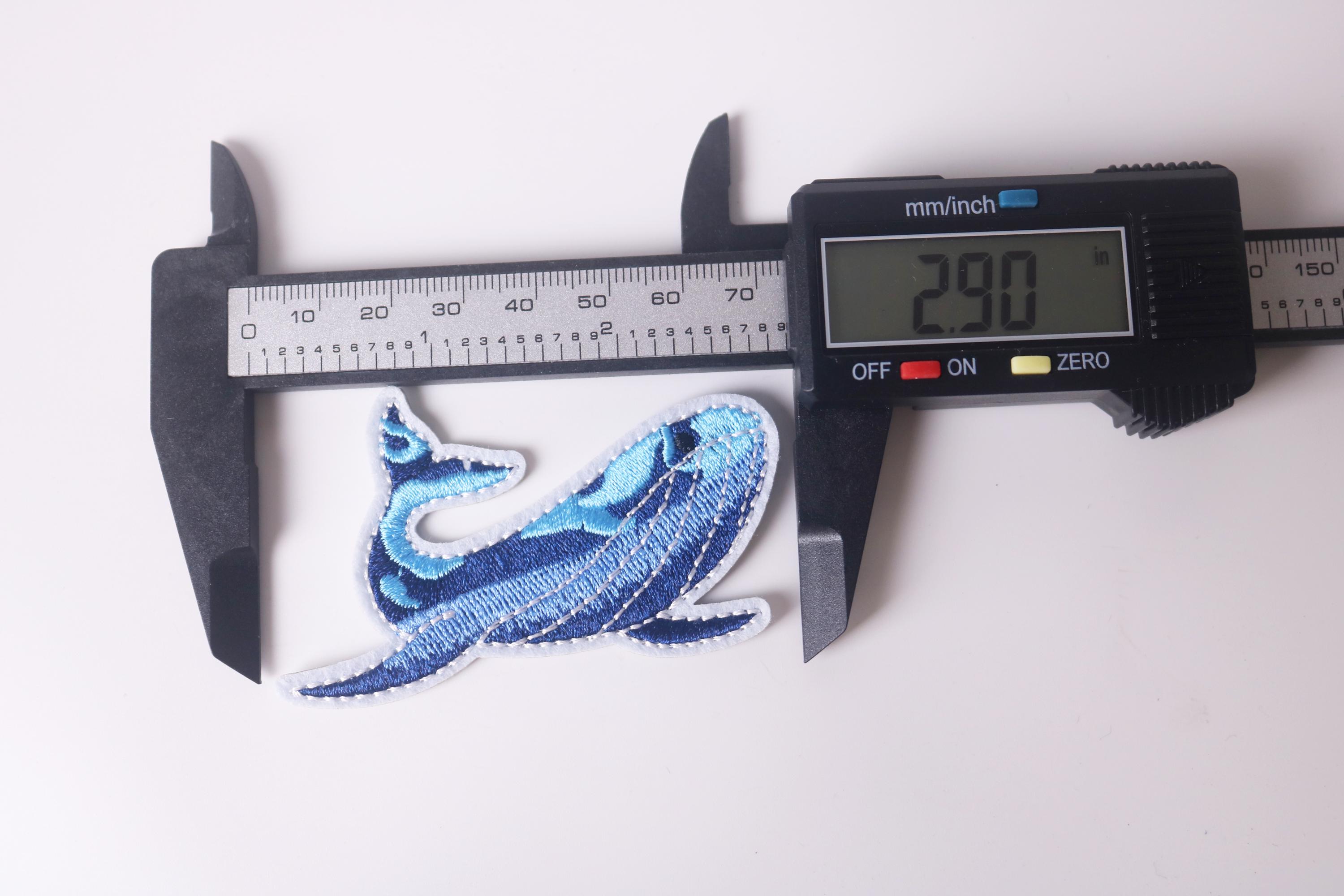 Blue Whale Iron-on Patch: Embroidered Applique - Etsy