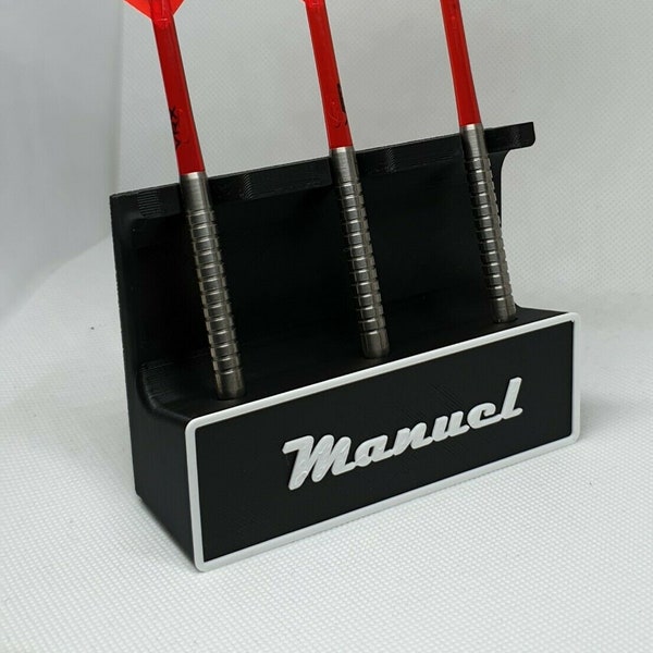 Stand for 3 steel or soft darts with your own name