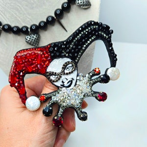 Harley Quinn anime broderi brosch, Joker smycken unik brosch anime lapp