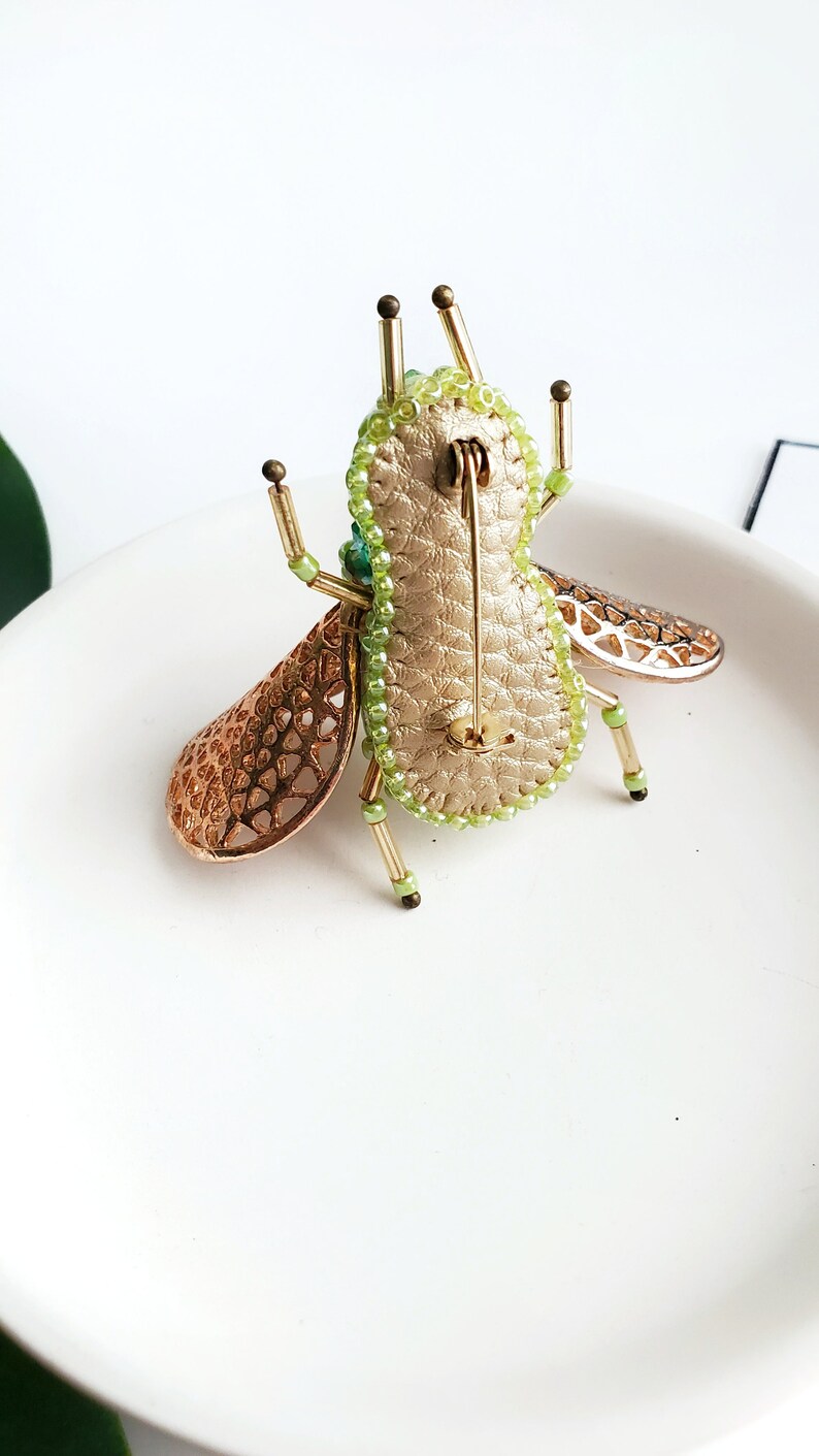 Beetle Brooch Pin, Gold Butterfly Pin Bug Insect Jewerly, Crystal Bug ...