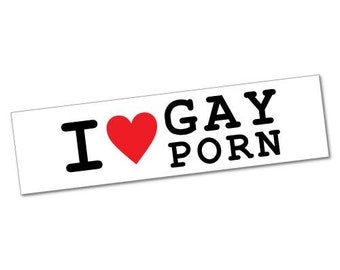 I Heart Gay Porn Sticker Funny Silly Jokes Threats Driving Road Sticker Dec...