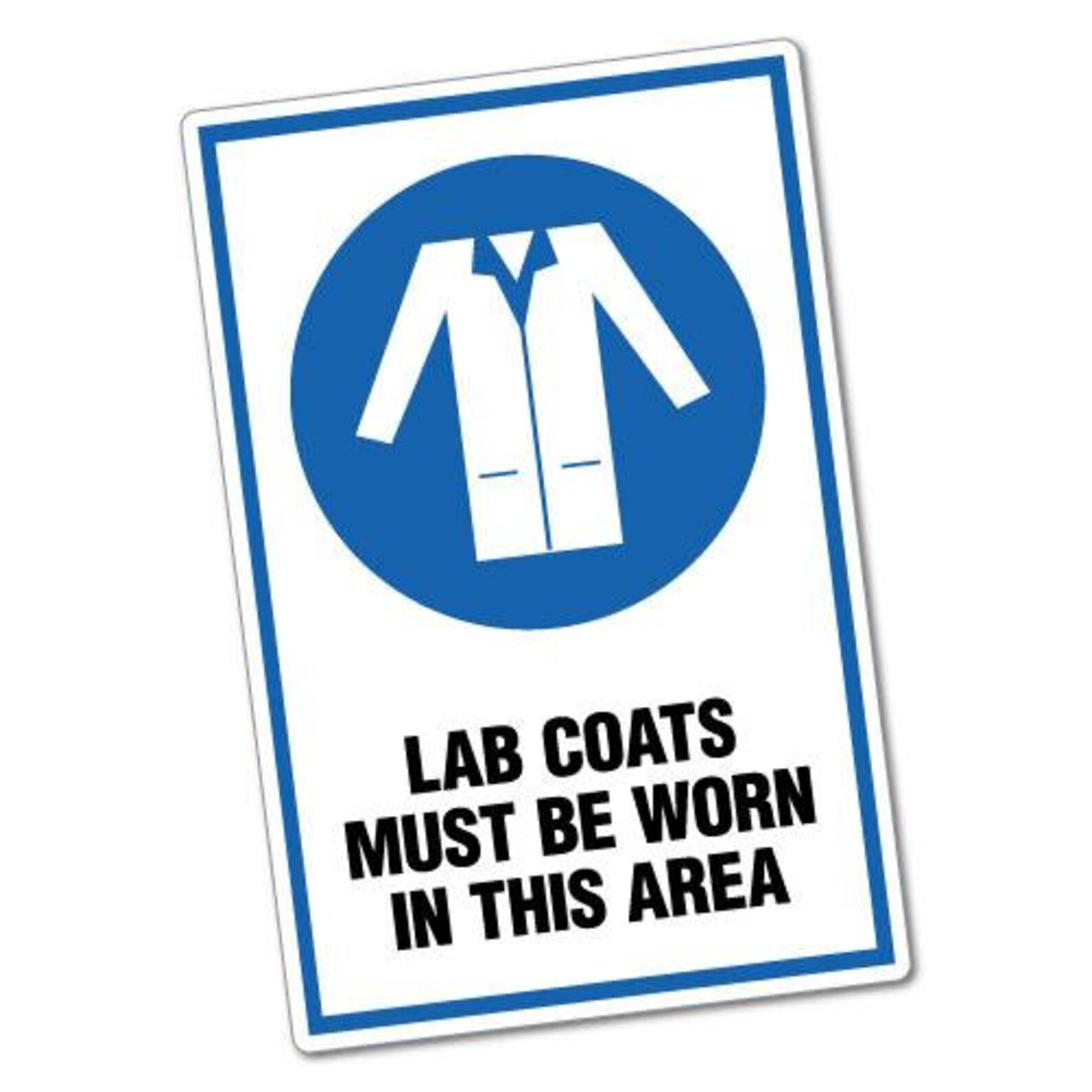 Lab Coats Must Be Worn in This Area Sticker Warning Safety Etsy