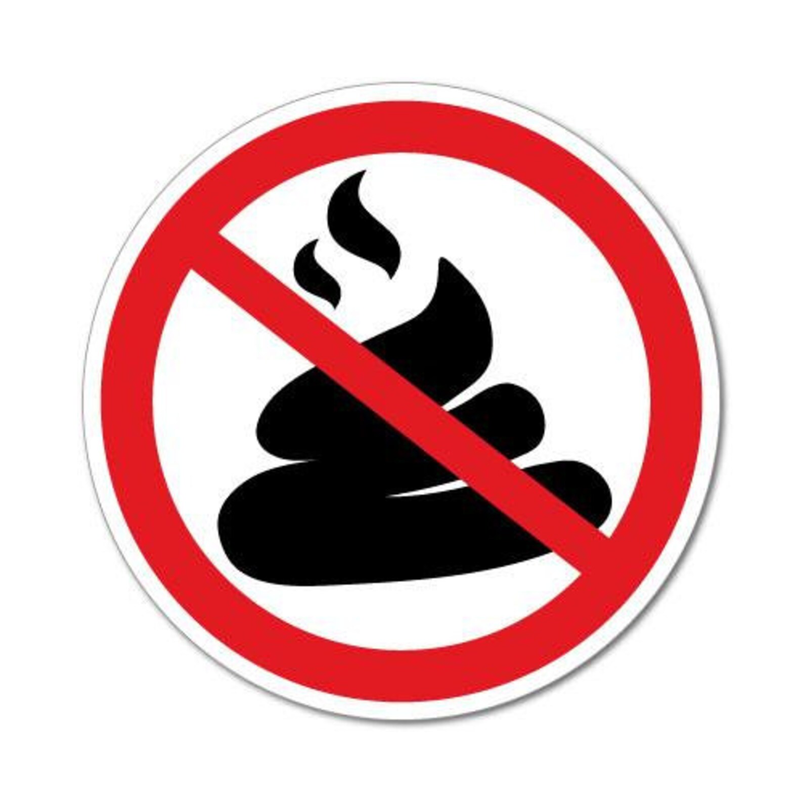 No Pooping Dog Sign Sticker Warning Safety Precaution Sign Etsy