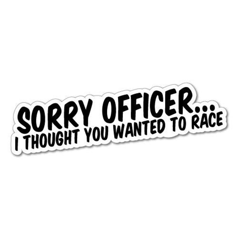 Sorry Officer Jdm Sticker Decal Japan Domestic Market Cars Drift Kanji Lowered Stance Cool Funny Sticker Decal Vinyl