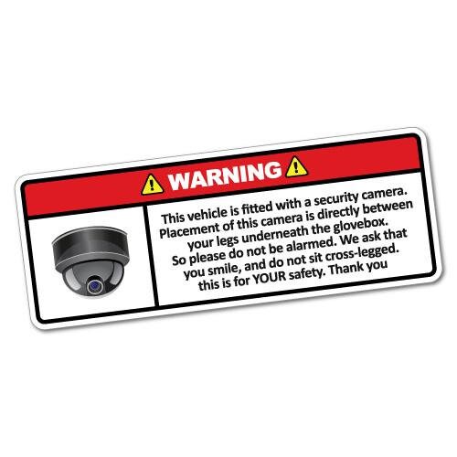 3 REVERSE Warning Stickers CCTV Video Camera Recording Car Vehicle Window Sign 