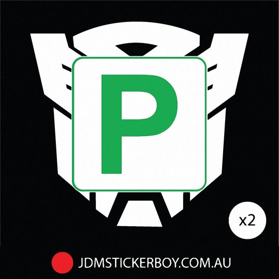 images Printable L Plates Qld 2x p plate green qld robot jdm sticker