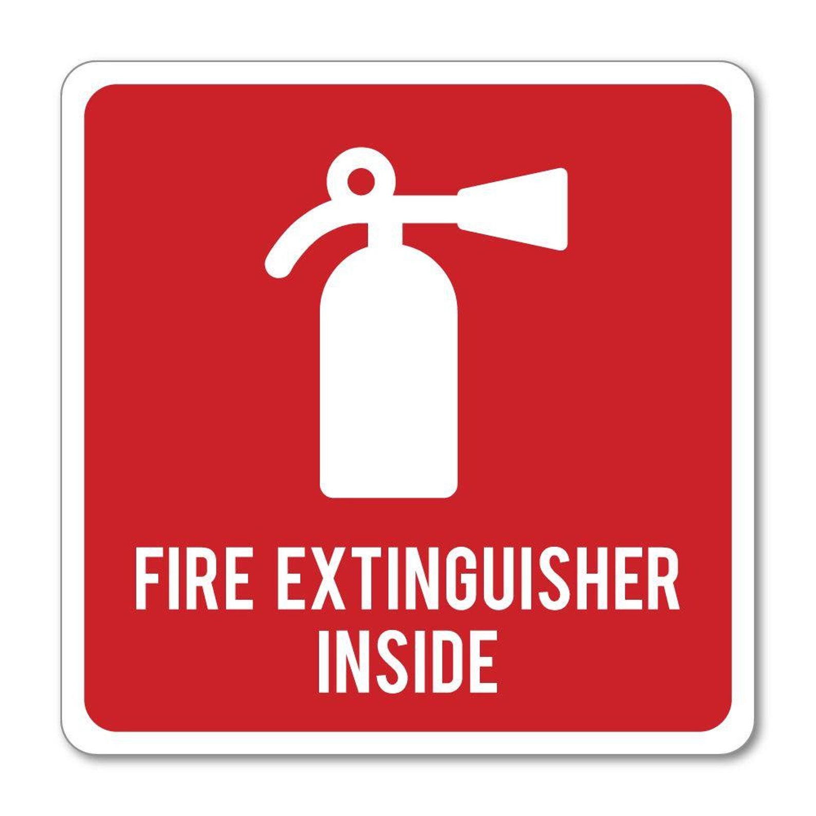Fire Extinguisher Sticker Decal Window Sign Graphic Bin Car Etsy