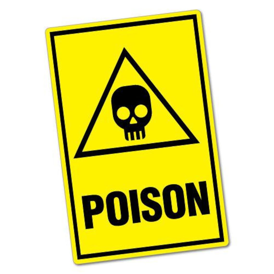 Warning Poison Sticker Warning Safety Precaution Sign Decal Etsy