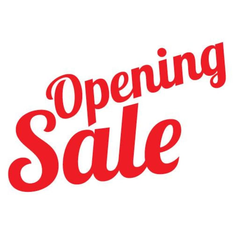 Opening Sale Shop Sticker Shopfront Signs Business Commercial Sale Cards Accepted