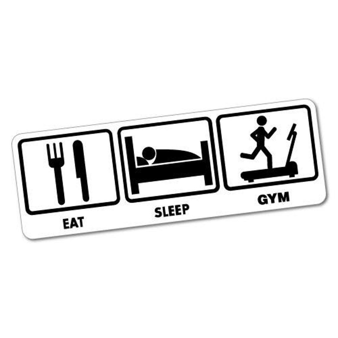 Eat Sleep Gym Sticker Gym Member Lift Tough Workout Decal Etsy