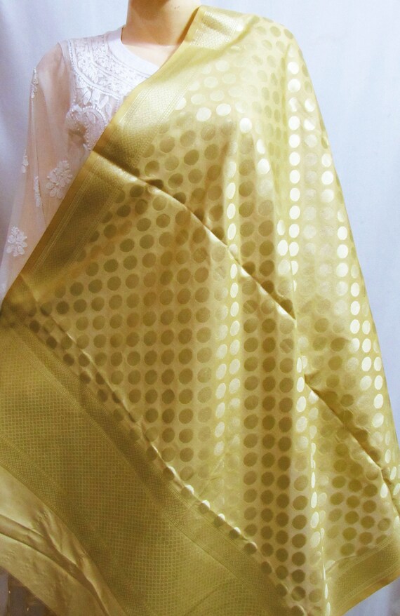 Golden banarsi dupatta Clearance