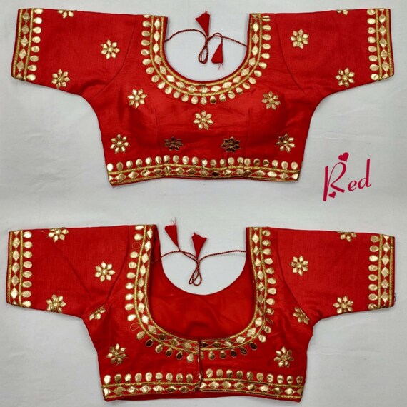 Red Designer Rajasthani Wedding Gotta Patti Work Readymade | Etsy