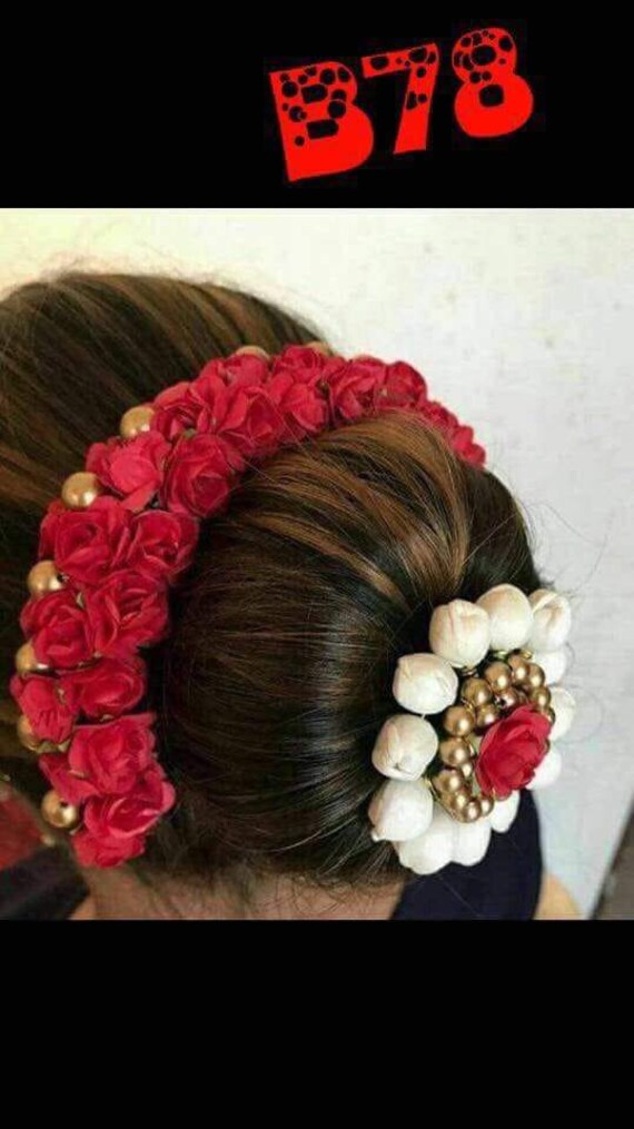 2 Pc New Traditional Indian Hair Accessories Gajra Artificial Etsy