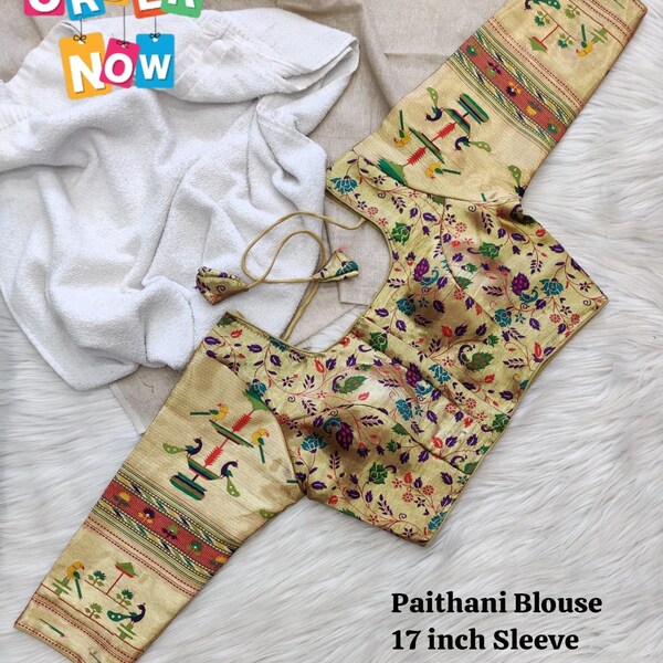 Paithani silk Floral Weaved blouse for weddings | Bollywood style readymade blouse | Handmade blouse | Indian Blouse for women