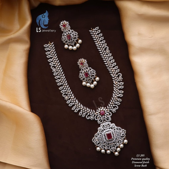 CZ Wedding Necklace Set Bridal Jewelry 