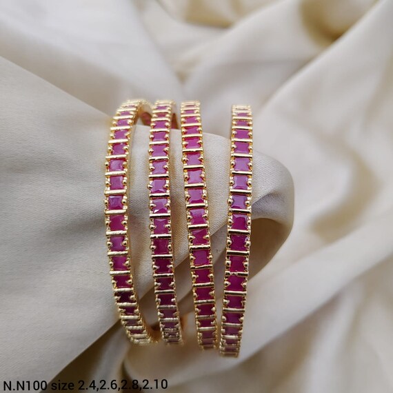 Set di braccialetti indiani bracciale di coppia di rubini nuziali
