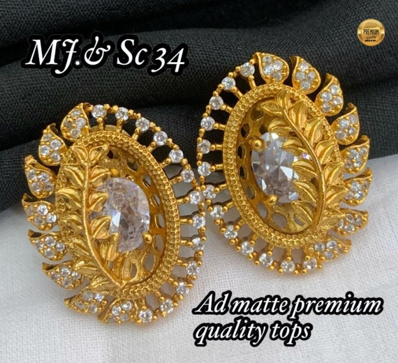 Buy India Kempu Stud Earrings/chaandbali Earrings/traditional Earrings/gold  Plated Earrings/indian Earrings/wedding Earrings/statement Earring Online  in India - Etsy