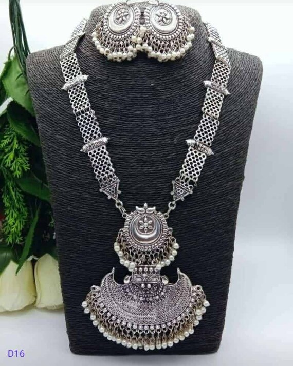 Afgani Oxidized German Silver Pendant 