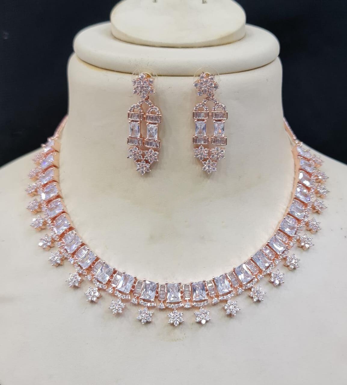 Indian Choker Necklace and Earring set for Wedding Indian Etsy