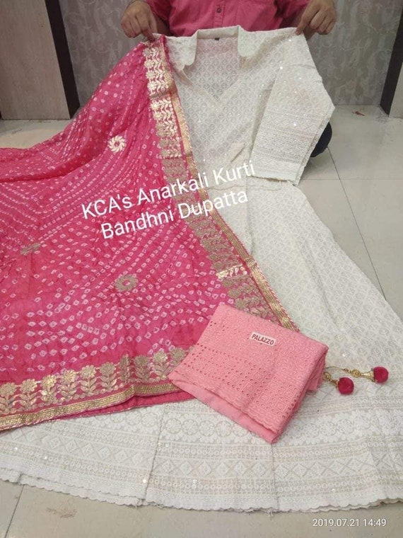 anarkali kurti with dupatta