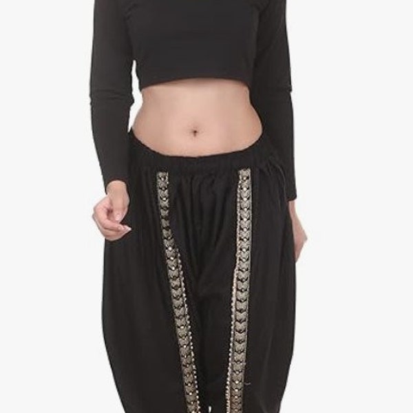 Moderne, élégant, impressionnant, confortable, pantalon Dhoti en coton Reyon, sarouel imprimé pour les filles, idéal pour les vêtements de danse traditionnelle, tenue de fête