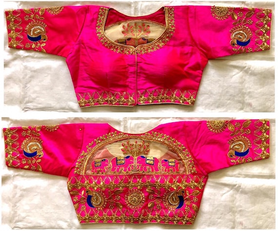 party wear saree with readymade blouse