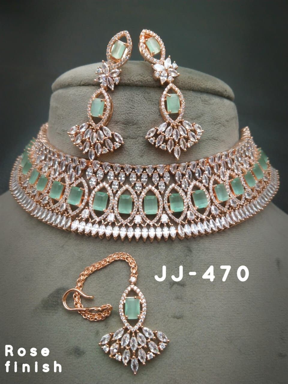 CZ Fashion Jewelry Set/indian CZ Choker 