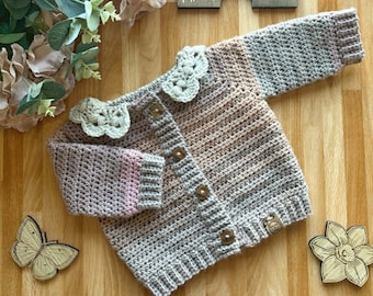 Dove Crochet Cardigan Pattern, Kids Clothing (PDF Download)