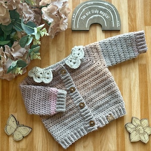 Dove Cardigan, Crochet Cardigan Pattern, Crochet Kids Cardigan, Children&#39;s Clothing Pattern, Kids Cardigan, Beginner Crochet, PDF Download
