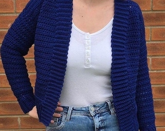 Hazel Crochet Cardigan Pattern: Beginner Friendly Ladies Sweater (PDF Download)