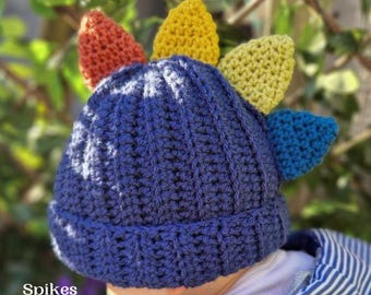 Dino Beanie Spikes Crochet Pattern: Add-Ons Only (PDF Download)