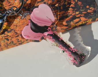 Blackpink flower lightstick acrylic keychain KPOP