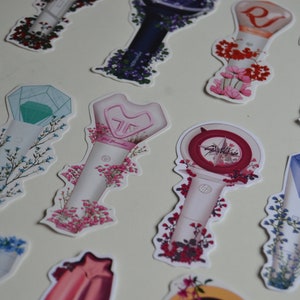 Lightstick floral P-Z Kpop - Edición de calcomanías