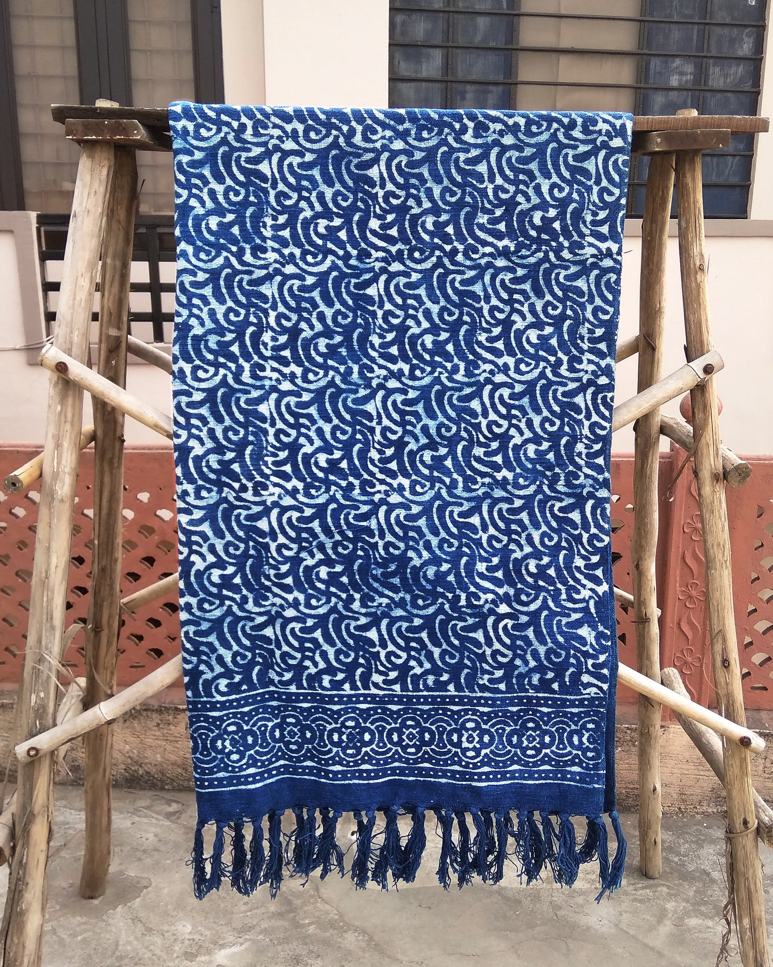 Ethnic Beach Blanket Hand Loomed Woven Throw Blanket Bohemian Etsy