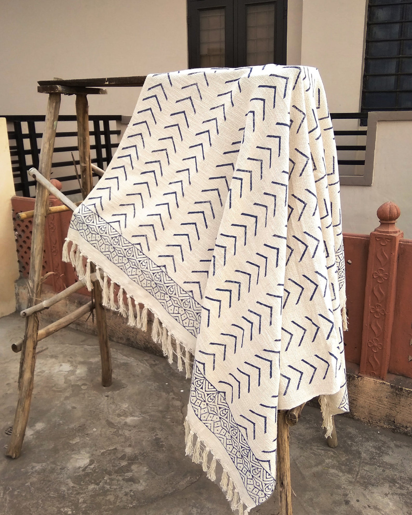 Ethnic Beach Blanket Hand Loomed woven throw Blanket Bohemian Etsy