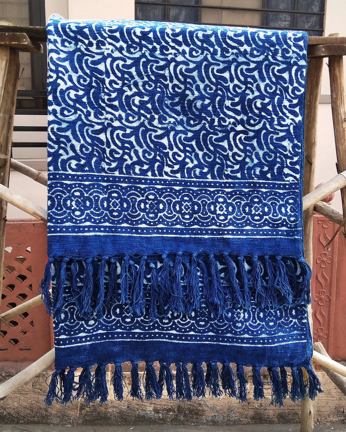 Ethnic Beach Blanket Hand Loomed Woven Throw Blanket Bohemian Etsy